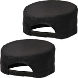 Portwest 2 Pack S899 Chefs Skull Cap Adjustable Water Resistant Hat Bulk Black for Men & Women Kitchen Cooking Baker Restaurants Catering