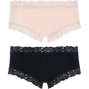 2x Jockey Parisienne Classic Boyleg Lace Womens Underwear Panties Black Dusk Beige Bulk WWLF