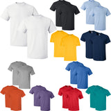 2 Pack Mens Cotton Blank Plain Basic Crew Neck Short Sleeve T-Shirt Tee Top Bulk Classic Regular Fit