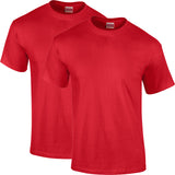 2 Pack Mens Cotton Blank Plain Basic Crew Neck Short Sleeve T-Shirt Tee Top Bulk Classic Regular Fit