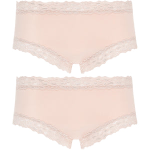 2x Jockey Parisienne Classic Boyleg Lace Womens Underwear Panties Dusk Beige Bulk WWLF