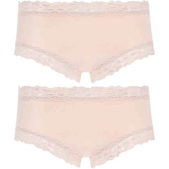 2x Jockey Parisienne Classic Boyleg Lace Womens Underwear Panties Dusk Beige Bulk WWLF