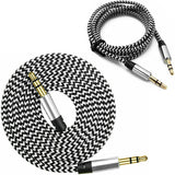 2pcs 1.5m Long Braided AUX IN Auxiliary Cable 3.5mm Extension Cord Nylon Bulk Stereo Audio Car Input Output