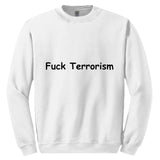 Rude Funny Offensive Fuck Terrorism Terrorist White Sweater Mens Sweatshirt Jumper