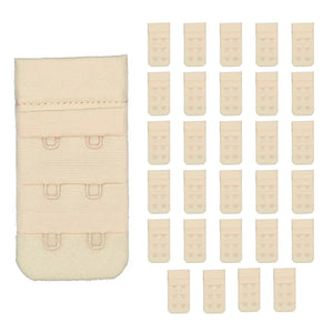 30 Pack Triumph 2 Hook Bra Band Extender Extension Clip On Band Strap Beige Bulk