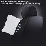 5 Universal Car Seat Covers Deluxe PU Leather Cushion Full Set Front Rear Back