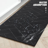 2pcs Set Non Slip Floor Absorbent Carpet Kitchen Bathroom Door Mat Rubber Backed