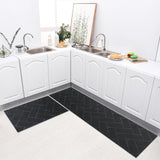 2pcs Set Non Slip Floor Absorbent Carpet Kitchen Bathroom Door Mat Rubber Backed