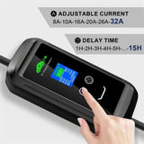 Isigma 5m 22KW Type 2 3-Phase Portable Electric Car EV Charger WIFI Bluetooth Control 8A-32A Adjustable