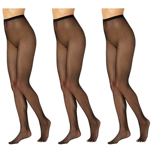 3 Pair RazzaMatazz Fashion Classic Fishnet Tights Womens Pantyhose Stockings Black H80098 Bulk