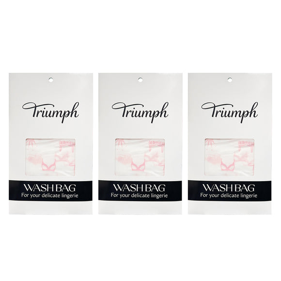 3 Pack Triumph Washbag Delicates Lingerie Bra Clothes Zip Laundry Wash Bag Bulk