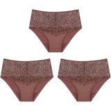 3x Triumph Essential Lace Maxi Womens Underwear Panties Full Briefs Cacao Brown Undies Lingerie