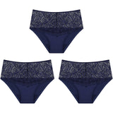 3x Triumph Essential Lace Maxi Womens Underwear Panties Full Briefs Navy Blue Undies Lingerie