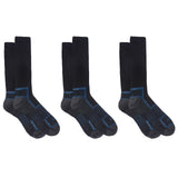 3 Pack Rio Reinforced For Steel Cap Boots Crew Mens Thick Tough Work Socks Royal Blue