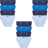 12 Pack Jockey Cotton Briefs Tunnel Waist Comfy Underwear Undies Blue/Navy Bulk Assorted