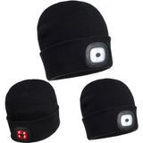 3x Portwest USB Rechargeable Twin LED Head Light Knitted Beanie Mens Womens Bulk