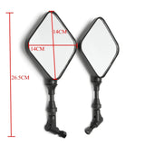 10mm Motorcycle Rear View Mirrors for Suzuki DR200 DR250 DR350 DRZ400 DR650 RV125 Pair