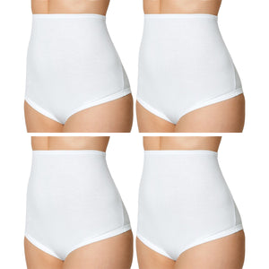 4 Pack Bonds Cottontails Full Brief Extra Lycra Womens Underwear White Bulk Panties Ladies Undies WUFQA