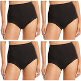 4 Pack Bonds Cottontails Full Brief Extra Lycra Womens Underwear Black Bulk Panties Ladies Undies WUFQA