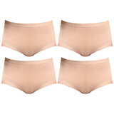 4 Pack Bonds Invisitails Full Briefs Womens Ladies Panties Underwear WZGGY Bulk Beige Base Blush