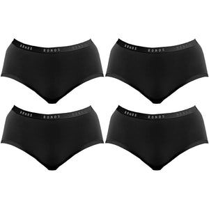 4 Pack Bonds Invisitails Full Briefs Womens Ladies Panties Underwear WZGGY Bulk Black