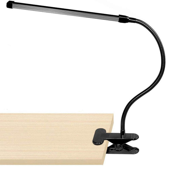 Clip On Portable Dimmable Desk Table Bedside Bed Book Reading USB LED Lamp Light
