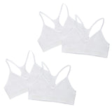 4x Bonds Sports Seamfree Racer Back Crop Top Girls Kids Training Bra UXNK2A Bulk White