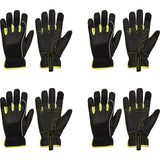 4x Portwest PW3 Level B Anti Cut Resistant Proof Tradesman Safety Work Gloves Bulk A771 Padded Palm Strong Thick