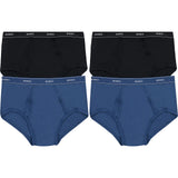 4 Pack Bonds Comfort Briefs Soft Cotton Classic Underwear Undies Black/Navy Bulk MVMF2A