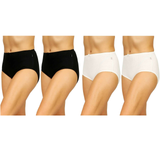 4pcs Bonds Heroes Full Brief Womens Underwear Undies Panties WQKHW Black Cream