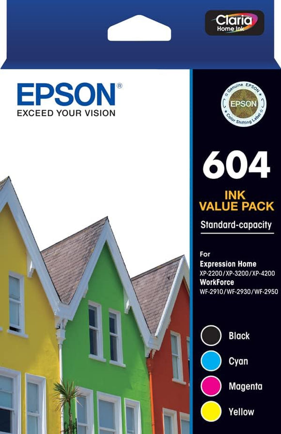 Epson 604 Toner 4 Ink Cartridge Value Pack C13T10G692