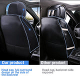 5 Universal Car Seat Covers Deluxe PU Leather Cushion Full Set Front Rear Back