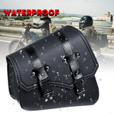 Motorcycle Saddle Bag Side Pannier Storage PU Leather Waterproof Universal