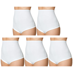 5 Pack Bonds Cottontails Full Brief Extra Lycra Womens Underwear White Bulk Panties Ladies Undies WUFQA