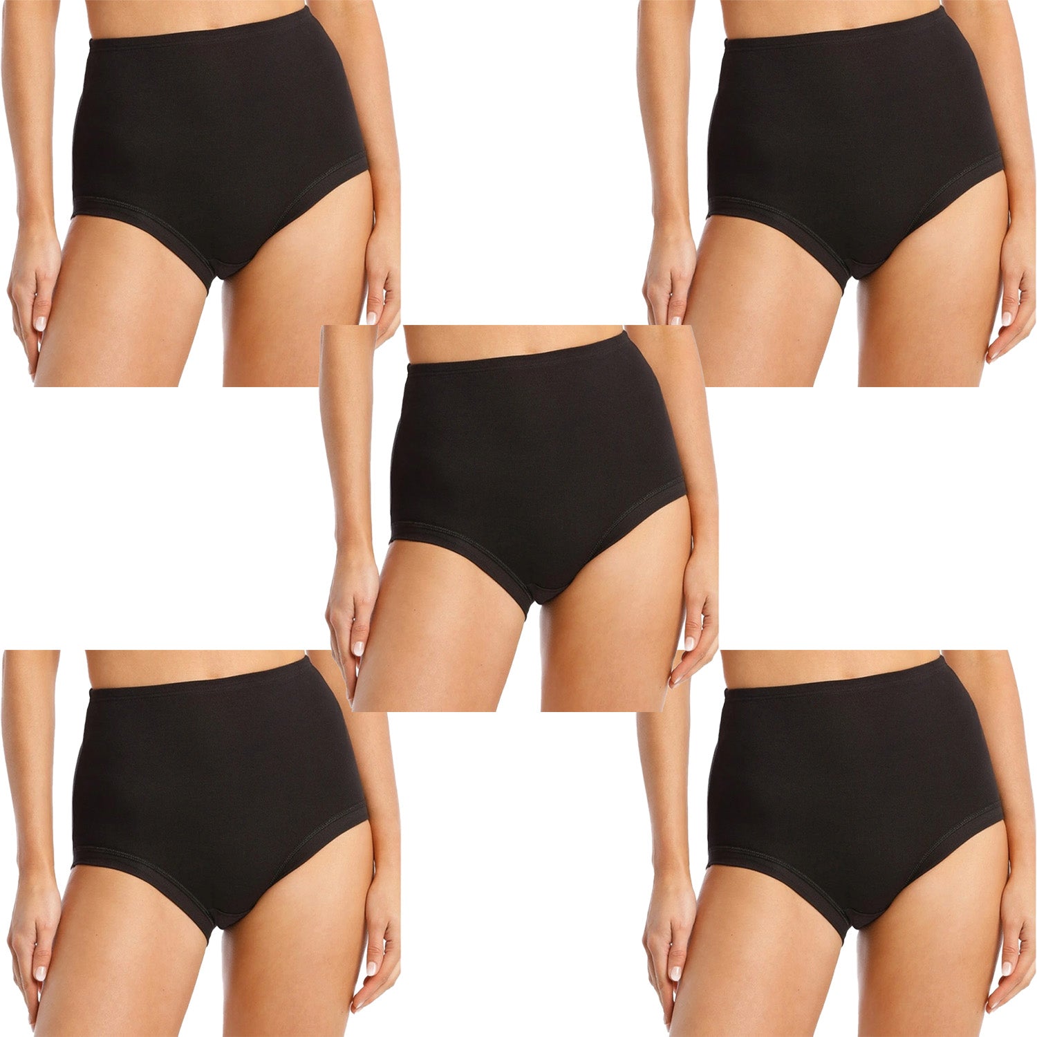 5 Pack Bonds Cottontails Full Brief Extra Lycra Womens Underwear Black –  PriceDumb