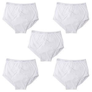 5 Pack Jockey Y-Front Briefs Men Comfy Cotton Underwear Undies Boxer White Bulk Trunks