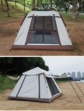 Outdoor Instant Automatic Pop up Camping Dome Tent 4 Person + Hammock Pillow Picnic Mat Cushion