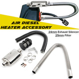 24mm Silencer 25mm Filter Exhaust Intake Pipe Hose Air Diesel Heater Car Parking Set