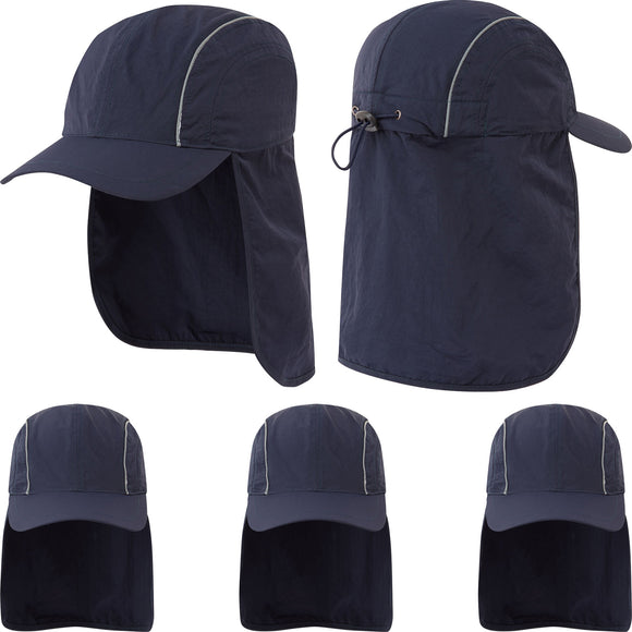 5 Pack Portwest Breathable Sun Shield Cap Reflective Safety Work Hat Neck Protection Shade Visor Navy Bulk