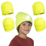 5x Portwest Junior USB Rechargeable LED Head Light Knitted Kids Beanie Hat Bulk