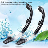 DEDEPU Scuba Diving Snorkel Swimming Underwater Breathing Air Tube Gear Snorkeling Silicone Full Dry Mouthpiece Hose