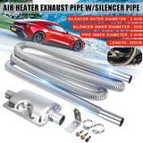 250cm Stainless Steel Exhaust Pipe Hose Silencer Parking Air Diesel Heater Parts