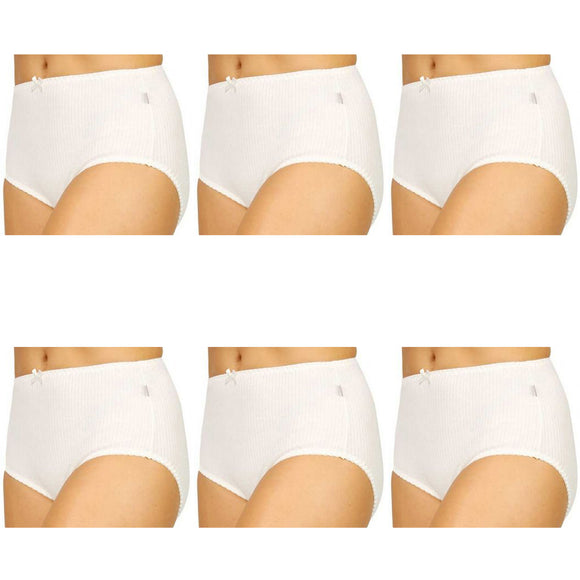 6 Pack Bonds Heroes Full Brief Womens Underwear Undies Panties Cream WQKHW Bulk