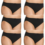 6x Bonds Heroes Hi-Cut Brief Womens Underwear Undies Panties Black WQKJW Bulk