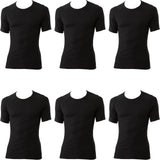 6 Pack Bonds Aircel Thermal Short Sleeve Tee Mens T-Shirt Black Raglan Waffle Knit Bulk Undergarment MVNK