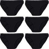6 Pack Bonds Hipster Bikini Womens Ladies Underwear Panties Briefs Black Bulk