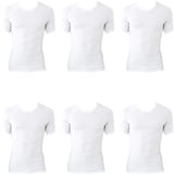 6 Pack Bonds Aircel Thermal Short Sleeve Tee Mens T-Shirt White Raglan Waffle Knit Bulk MVNK Undergarment
