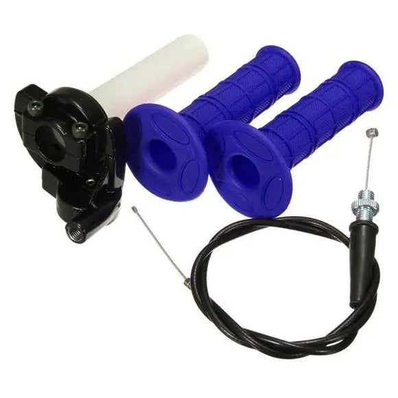 7/8'' 22mm Twist Throttle Hand Grip Cable For 140cc 150cc Quad Pro Pit Dirt Bike Blue