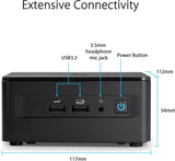 ASUS NUC 13 PRO Arena Canyon Barebone Kit i7-1360P Desktop Mini PC Computer RNUC13ANHI700000I / 90AR00C1-M000F0