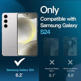 For Samsung Galaxy S24 Clear Back Case Cover and Soft Film Screen Protector